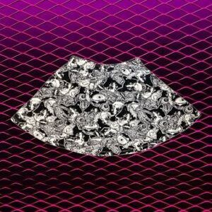 Iron Fist Black & White All Over Monster Graphic Mini Skater Skirt Size M